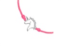 Bransoletka sznurek różowy koziorożec z cyrkoniami  VERONA - YES