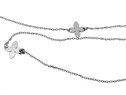Długi srebrny łańcuszek z kwiatkami  VERONA - YES