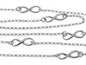 Długi srebrny łańcuszek z nieskończonością  VERONA - YES