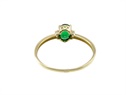 Pierścionek z zieloną cyrkonią  VERONA - YES