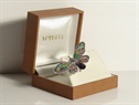 Srebrna broszka barwny motyl  VERONA - YES
