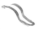 Srebrny naszyjnik pęk 9 łańcuszków  VERONA - YES