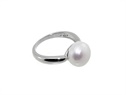 Srebrny pierścionek z dużą perłą  VERONA - YES