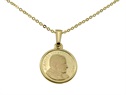 Złoty łańcuszek i medalik Papież Jan Paweł II  VERONA - YES