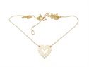Złoty łańcuszek z sercem biżuteria gwiazd  VERONA - YES