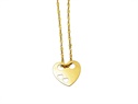 Złoty łańcuszek złote serce z sercami  VERONA - YES