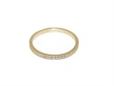 Złoty pierścionek obrączka z cyrkoniami  VERONA - YES