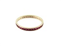 Złoty pierścionek obrączka z różowymi cyrkoniami  VERONA - YES