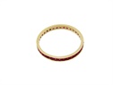 Złoty pierścionek obrączka z różowymi cyrkoniami  VERONA - YES
