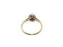 Złoty pierścionek rubin i diamenty  VERONA - YES