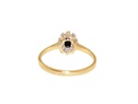 Złoty pierścionek szafir i diamenty  VERONA - YES