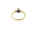 Złoty pierścionek szafirowa cyrkonia  VERONA - YES