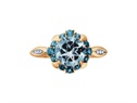 Złoty pierścionek z Topazem Sky Blue  VERONA - YES