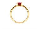 Złoty pierścionek z czerwoną cyrkonią  VERONA - YES