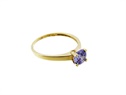Złoty pierścionek z fioletową cyrkonią  VERONA - YES