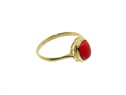 Złoty pierścionek z koralem  VERONA - YES
