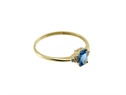 Złoty pierścionek z niebieską cyrkonią  VERONA - YES