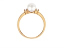 Złoty pierścionek z perłą  VERONA - YES