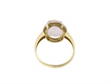 Złoty pierścionek z różowym kwarcem  VERONA - YES