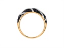 Złoty pierścionek z szafirami i diamentami  VERONA - YES