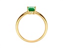 Złoty pierścionek z zieloną cyrkonią  VERONA - YES