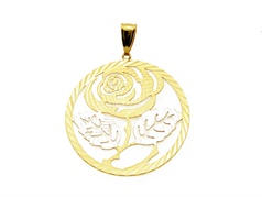 Duża złota rozeta z różą  VERONA - YES