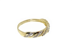 Złoty pierścionek ażurowa obrączka  VERONA - YES