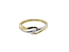 Złoty pierścionek z brylantem  VERONA - YES