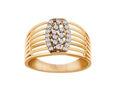 Złoty pierścionek z cyrkoniami  VERONA - YES