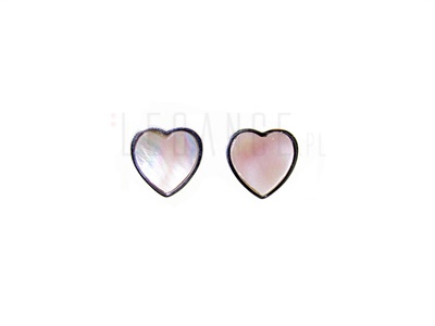 Kolczyki serca z masą perłową kolekcja Faro  VERONA - YES