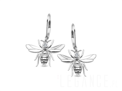 Kolczyki srebrne pszczoły  VERONA - YES