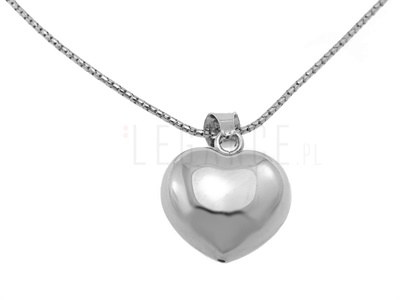 Srebrny łańcuszek i srebrne serce  VERONA - YES