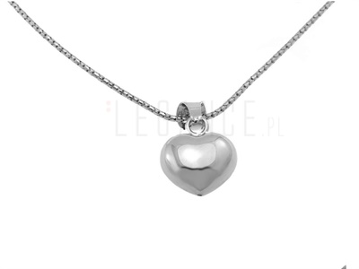 Srebrny łańcuszek ze srebrnym sercem  VERONA - YES