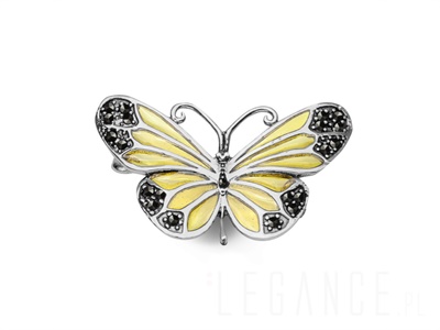 Zawieszko -broszka żółty motyl  VERONA - YES