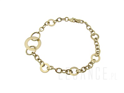 Złota bransoletka-łańcuch z podkładkami  VERONA - YES