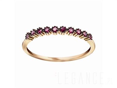 Złoty pierścionek Felicia różowe cyrkonie  VERONA - YES