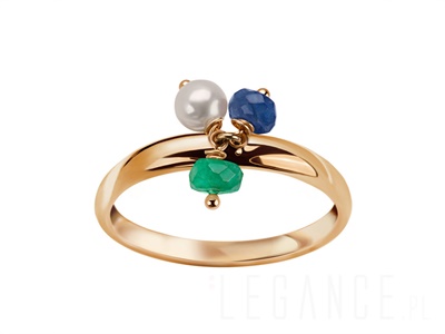 Złoty pierścionek kolekcja Perline  VERONA - YES