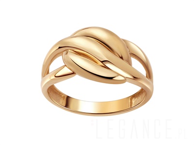 Złoty pierścionek przepleciony  VERONA - YES