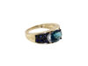 Zdjęcie Pierścionek London blue topaz, szafiry i diamenty