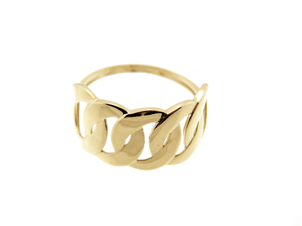 Zdjęcie Pierścionek łańcuch samo złoto