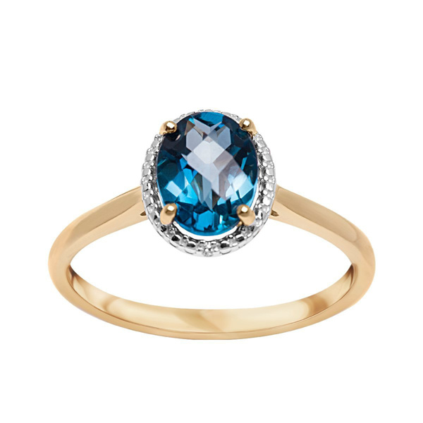 Zdjęcie Pierścionek z Topazem London Blue