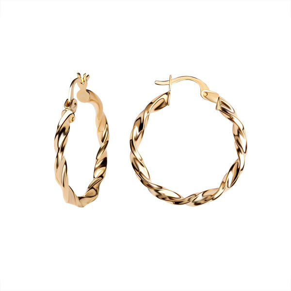 Zdjęcie Kolczyki złote koła skręcone