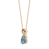 Zdjęcie Złota zawieszka diamenty i Topaz Sky Blue