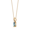 Zdjęcie Złota zawieszka diamenty i Topaz Sky Blue