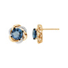Zdjęcie Kolczyki z Topazami London Blue i diamentami
