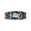 Zdjęcie Pierścionek London blue topaz, szafiry i diamenty