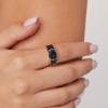 Zdjęcie Pierścionek London blue topaz, szafiry i diamenty