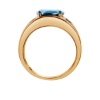 Zdjęcie Pierścionek London blue topaz, szafiry i diamenty