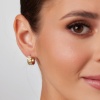 Zdjęcie Złote kolczyki kółka diamentowane