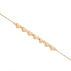 Zdjęcie Złota bransoletka z sercami na delikatnym łańcuszku